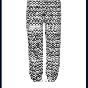 Missoni Black & White Zigzag Track Joggers